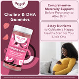 GOJOY NATURALS mujer embarazada tomando gomita con comodidad
