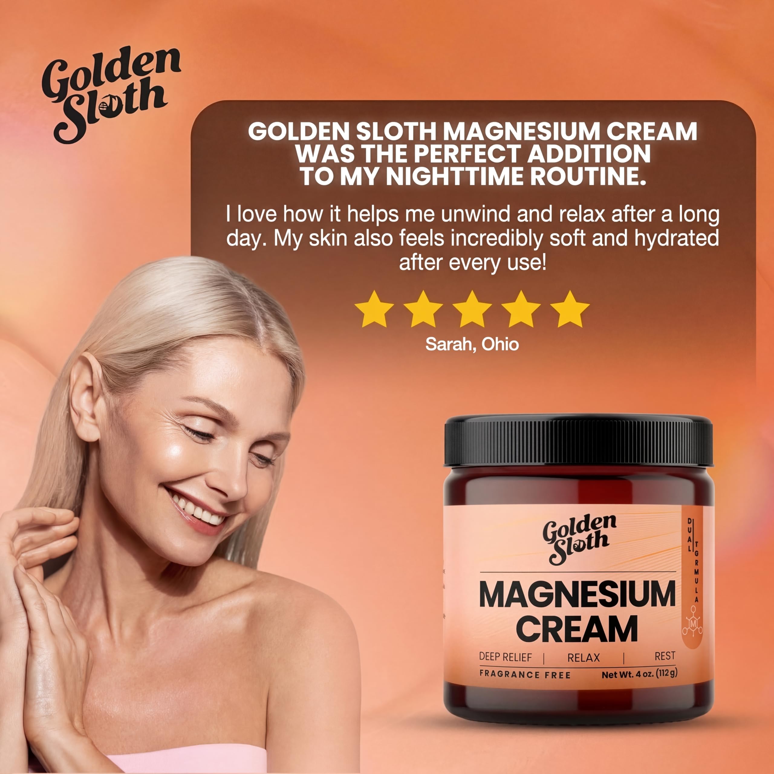 Golden Sloth etiqueta con ingredientes naturales para transparencia y confianza