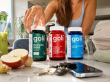 Gomita de ashwagandha Goli en close-up, textura masticable agradable