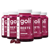 Goli frasco frontal de Beets Cardio gomitas mostrando el envase y beneficio práctico