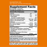 Etiqueta nutricional de Goli Immune mostrando vitaminas y zinc