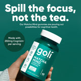 Gomita Goli Matcha Mind en mano para mostrar tamaño y facilidad de uso