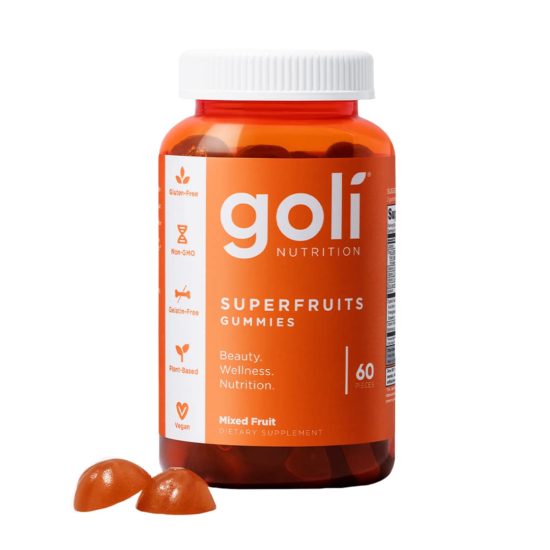 Goli envase frontal que muestra fórmula vegana y beneficios visibles