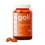 Goli envase frontal que muestra fórmula vegana y beneficios visibles