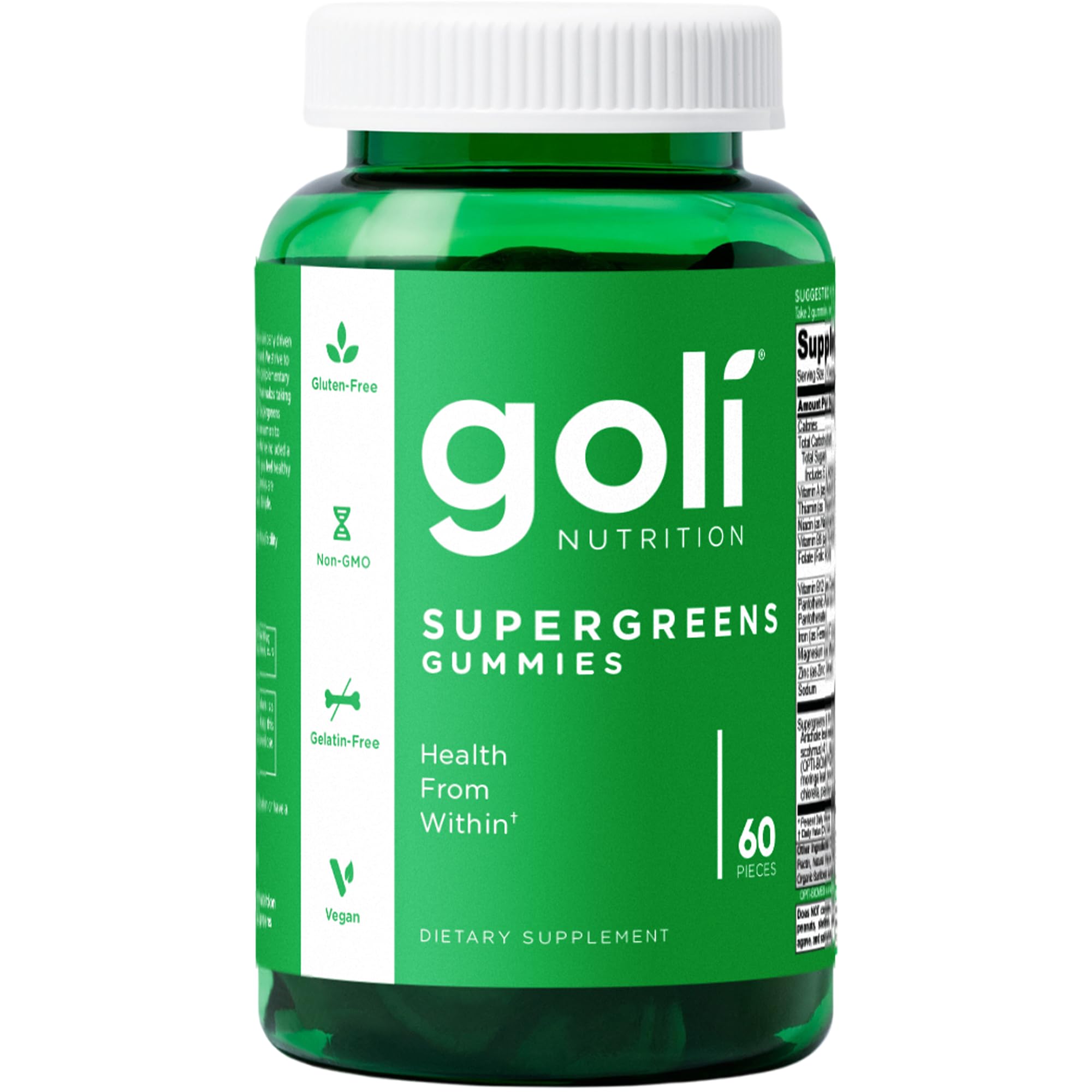 Goli SuperGreen frente del empaque mostrando diseño y beneficios