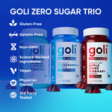 Goli Vitamina D frasco abierto con gomitas visibles, facilita la toma diaria
