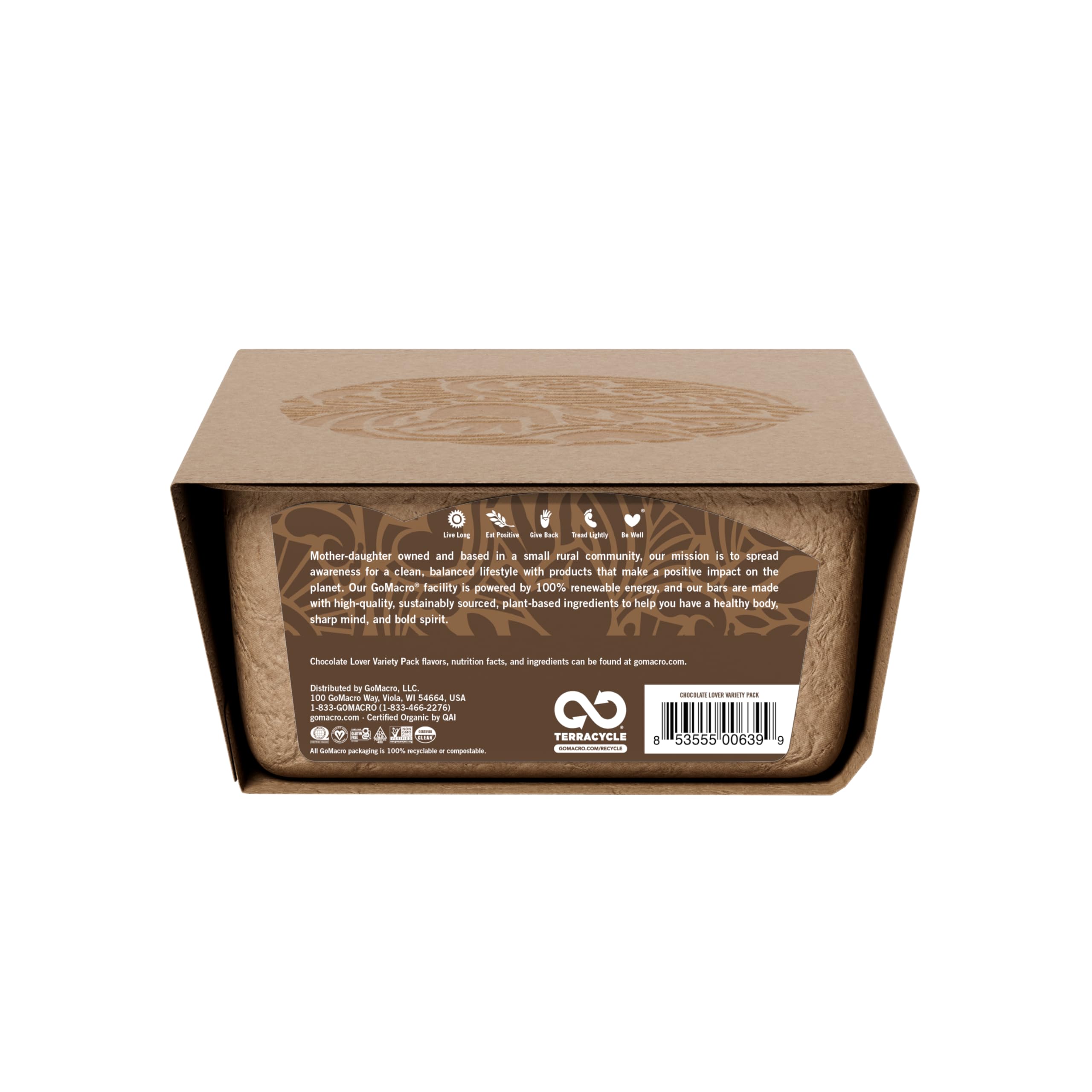 GoMacro barra servida con fruta para un snack equilibrado