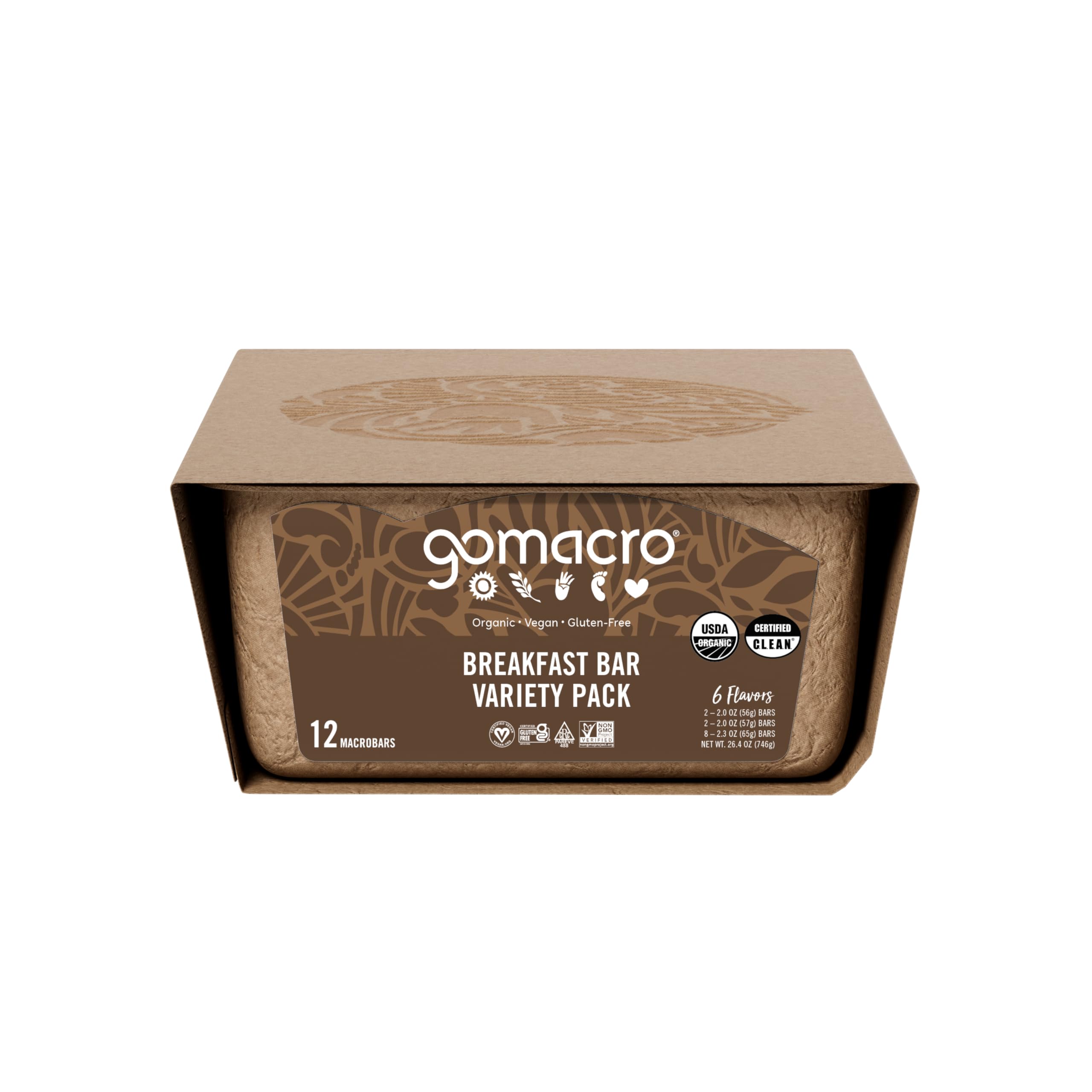 GoMacro barra junto a una mano para comparar tamaño y porción