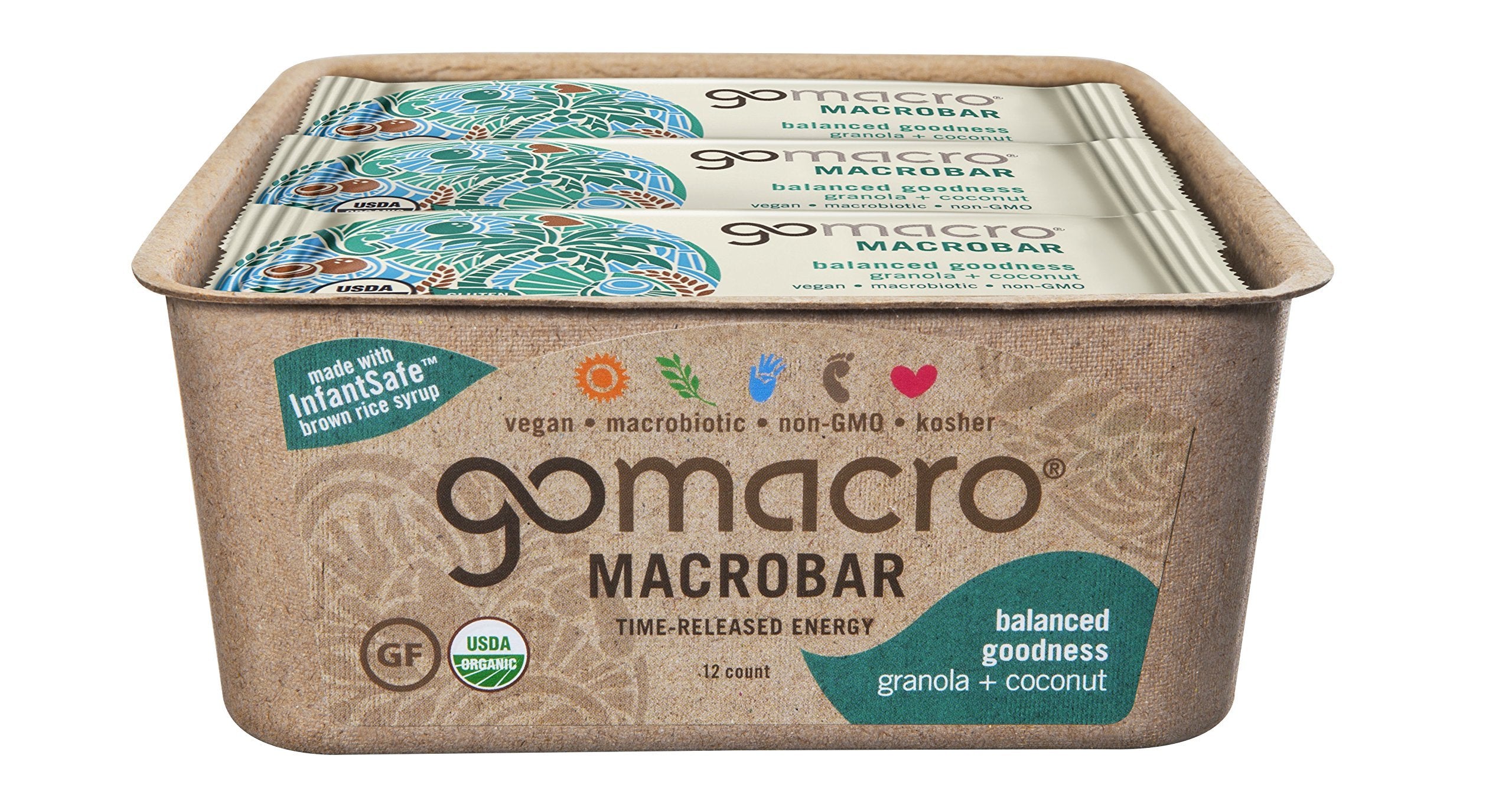 GoMacro barra junto a una regla para ver tamaño y porción portátil