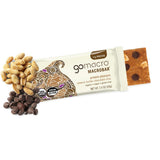 GoMacro ingredientes principales: cacahuates y chispas de chocolate, sabor orgánico