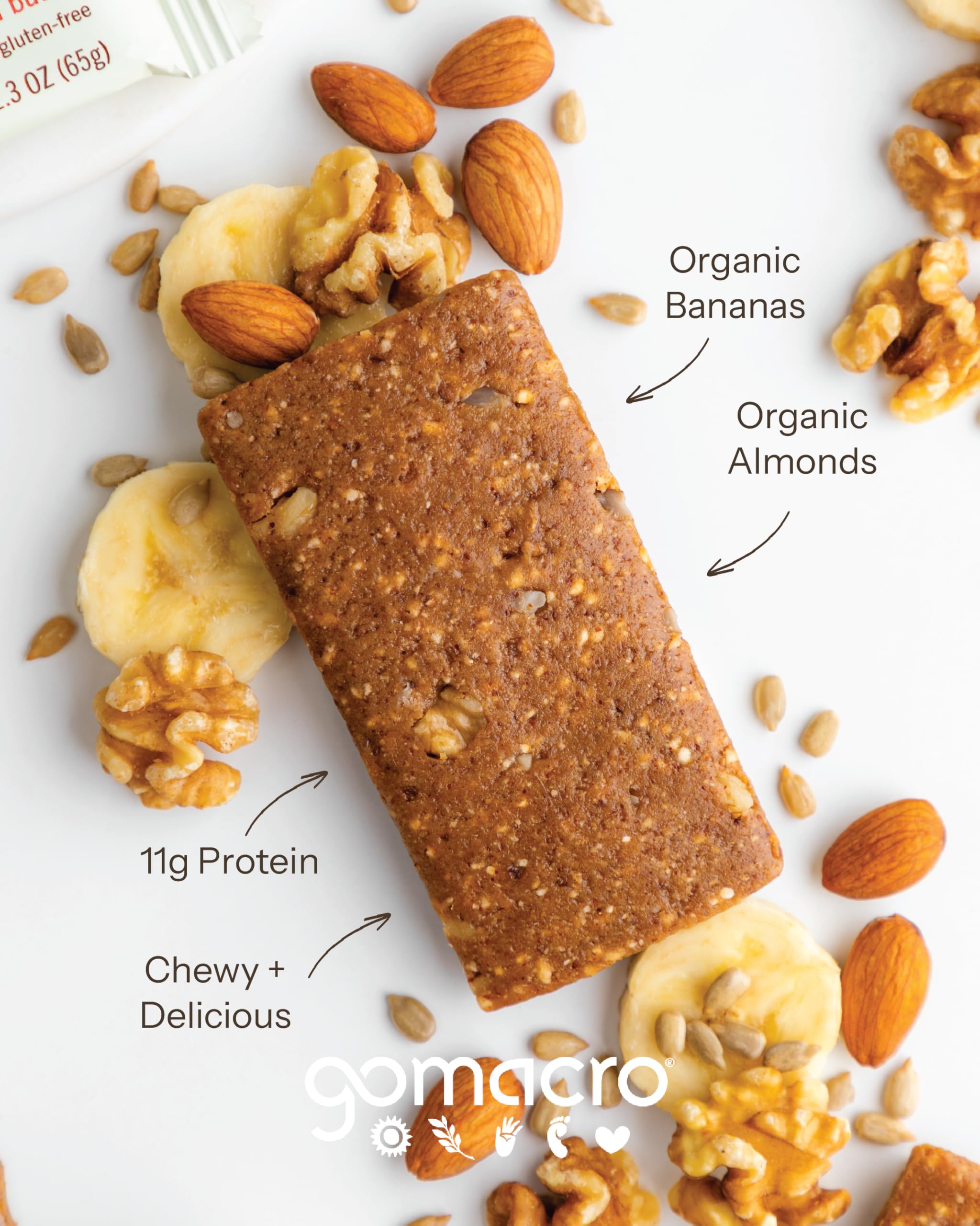 GoMacro barra en mano lista para comer, conveniente y nutritiva