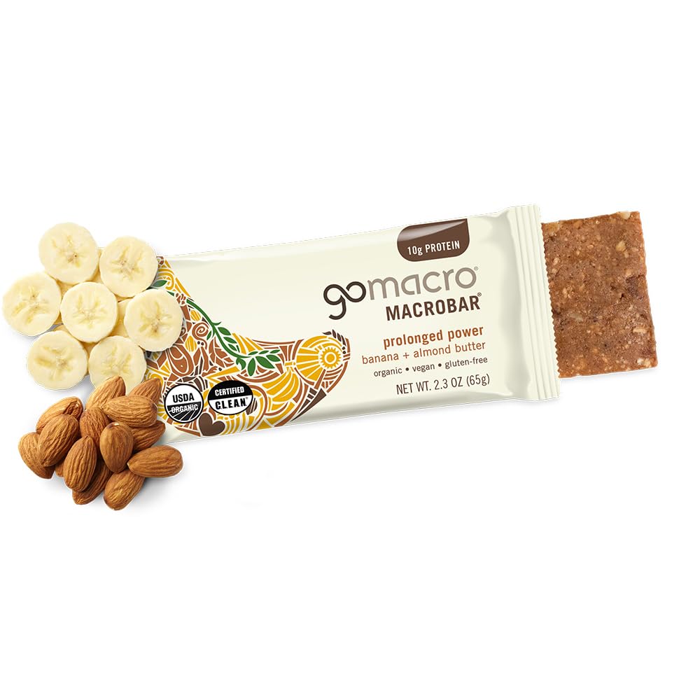 GoMacro ingredientes naturales plátano y mantequilla de almendra orgánica