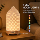 Gooamp con iluminación LED de 7 colores creando un ambiente relajante