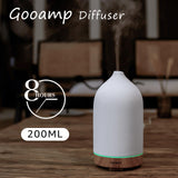 Gooamp niebla ultrasónica en uso para aromatizar y humidificar