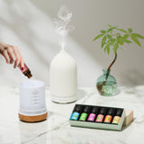 Gooamp gota de aceite esencial en cuenco mostrando textura y pureza aromática