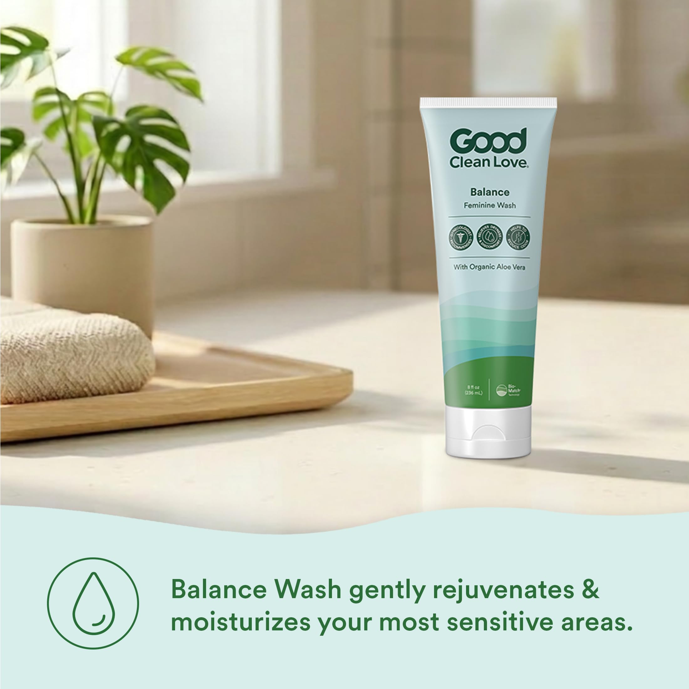 Good Clean Love aloe vera como ingrediente calmante e hidratante