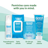 Good Clean Love tamaño de la botella en mano para visualizar la cantidad
