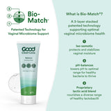 Good Clean Love envase 8 oz junto a regla para comparar tamaño
