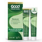 Good Clean Love vista frontal del empaque que muestra el producto y beneficios