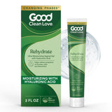 Good Clean Love vista frontal del tubo mostrando marca y tamaño, beneficio hidratación inmediata