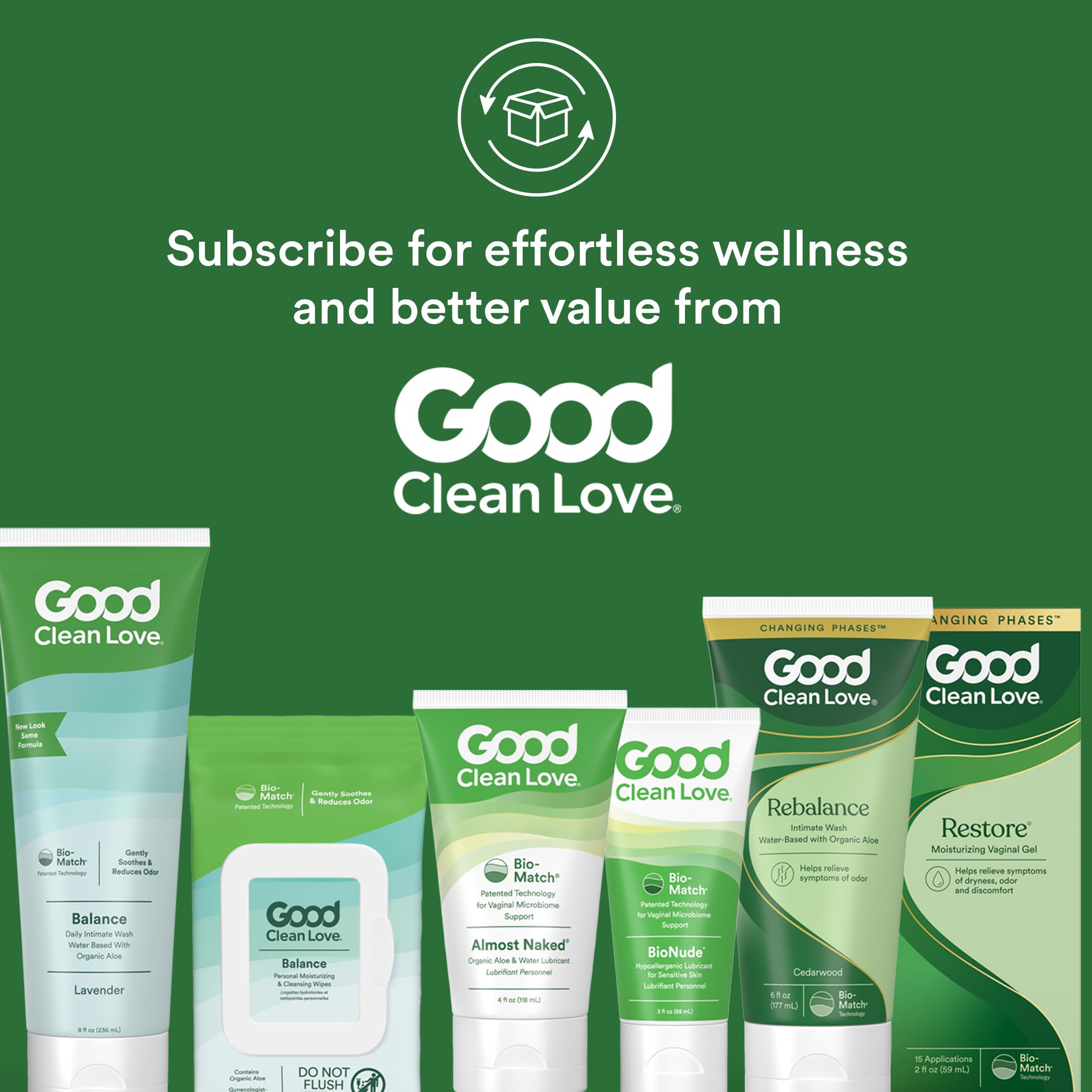Good Clean Love aplicación discreta en mano, muestra uso fácil y cómodo