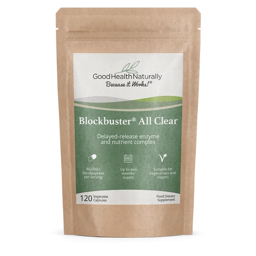 GOOD HEALTH NATURALLY BECAUSE IT WORKS! pouch frontal mostrando etiqueta y beneficios claros