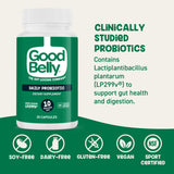 GoodBelly textura de cápsula en primer plano para apreciar recubrimiento