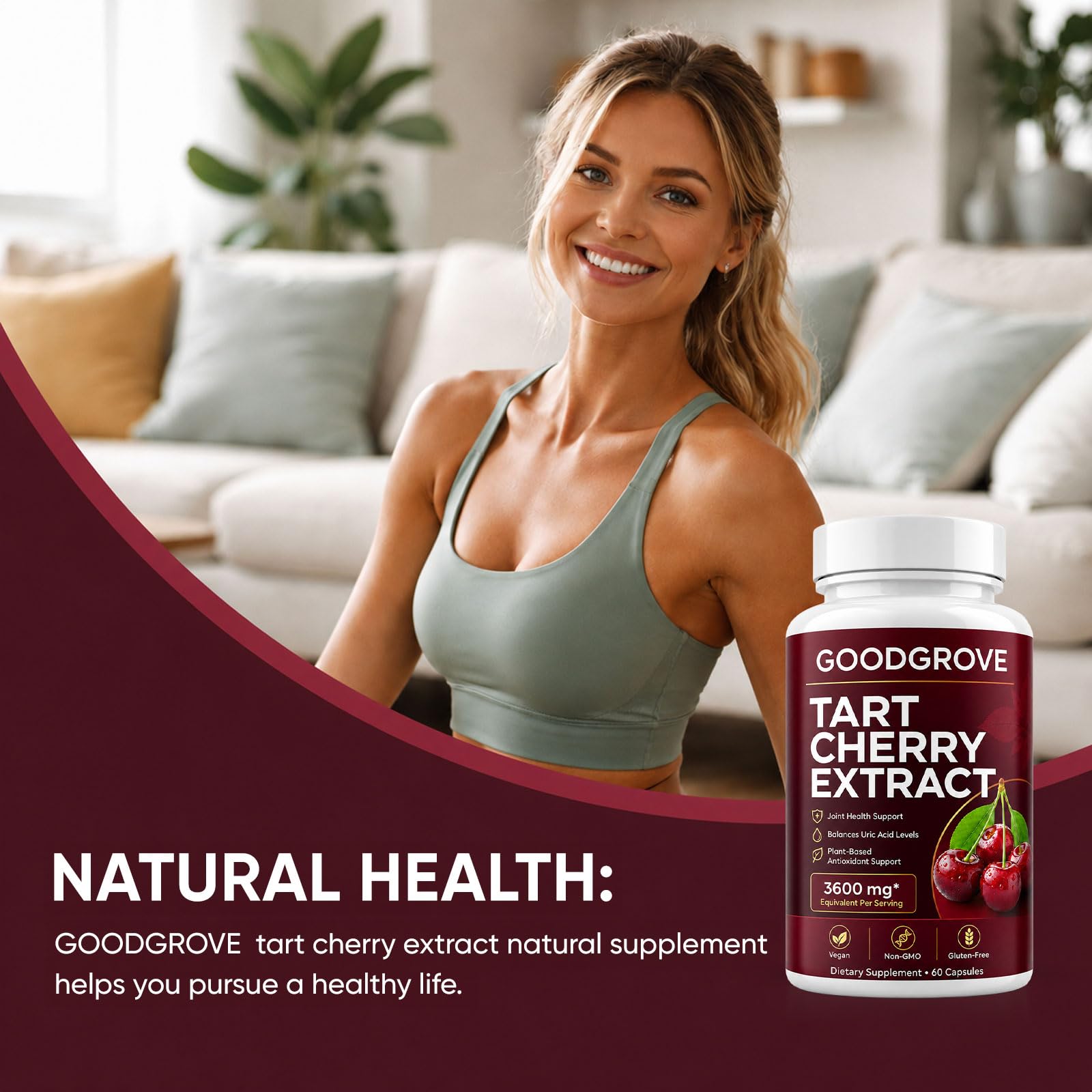 GOODGROVE envase junto a ropa deportiva para estilo de vida activo