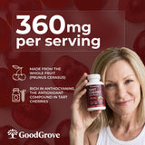 GoodGrove montmorency cerezas y extracto que ilustran origen natural