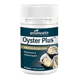 NZ Good health POST frasco frontal de Goodhealth Zinc Plus mostrando cápsulas y origen marino