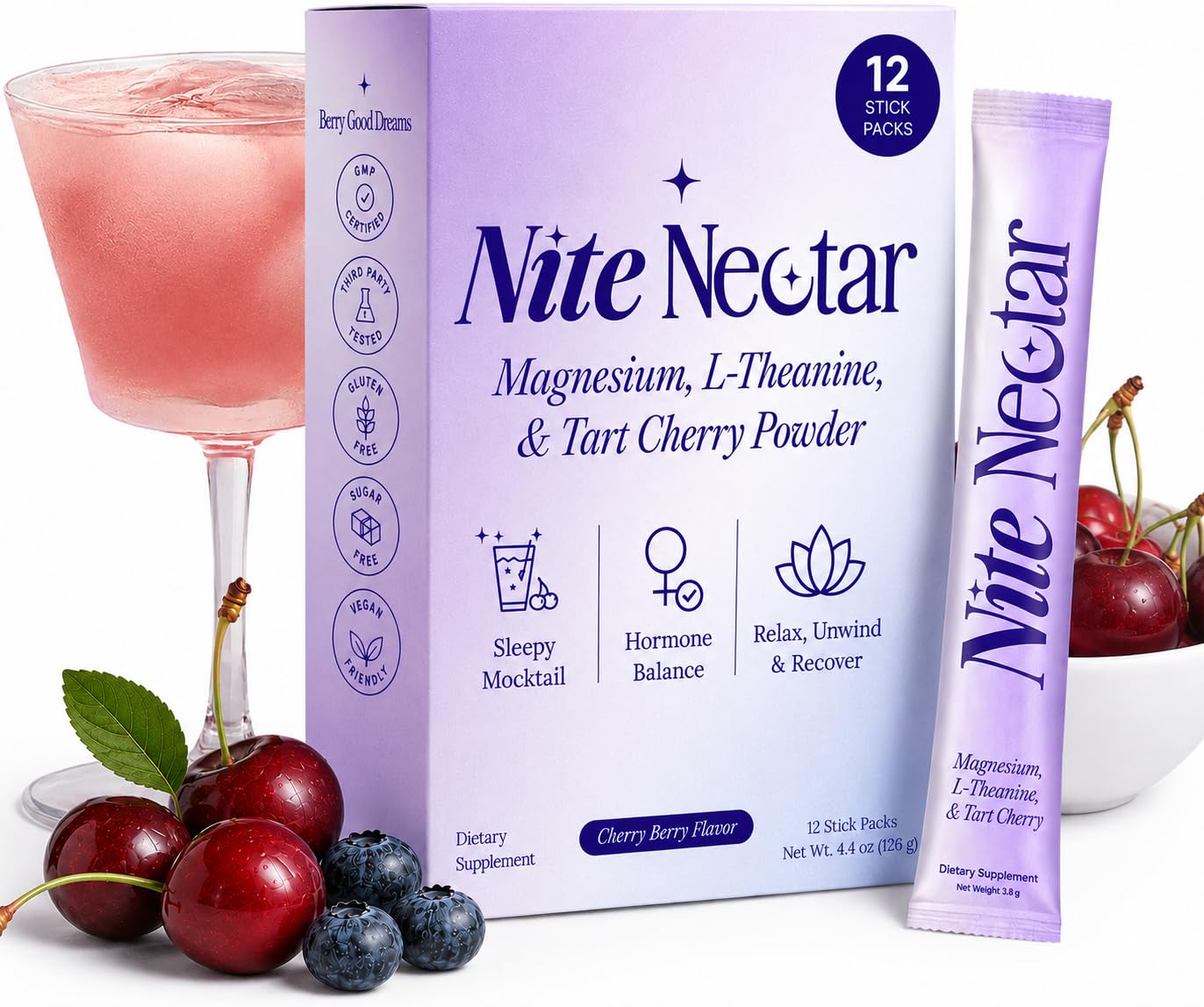 Goodi Naturals frente del empaque mostrando 12 sobres y beneficios