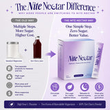 Goodi Naturals vaso con Nite Nectar preparado mostrando color apetecible