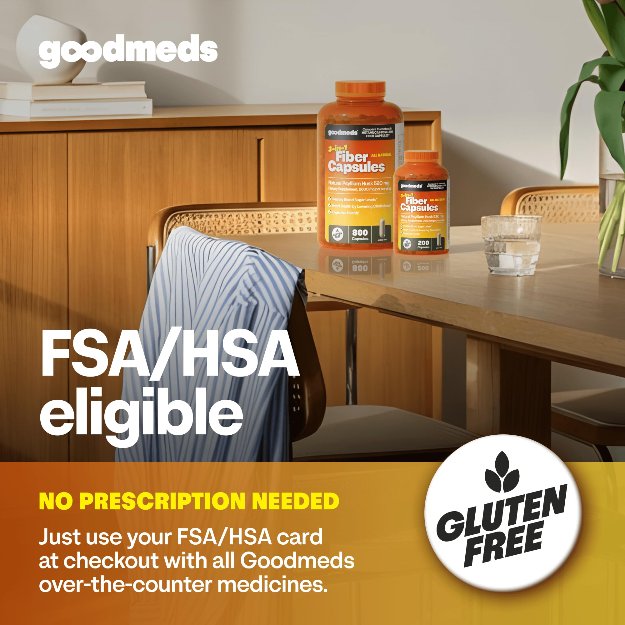 GoodMeds caja abierta con cápsulas listas para uso y transporte fácil