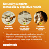 GoodMeds cápsulas en mano para comparar tamaño y facilidad de ingestión