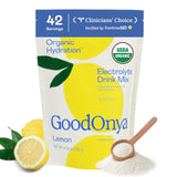 GOODONYA envase frontal sabor limonada mostrando 42 porciones y beneficio natural