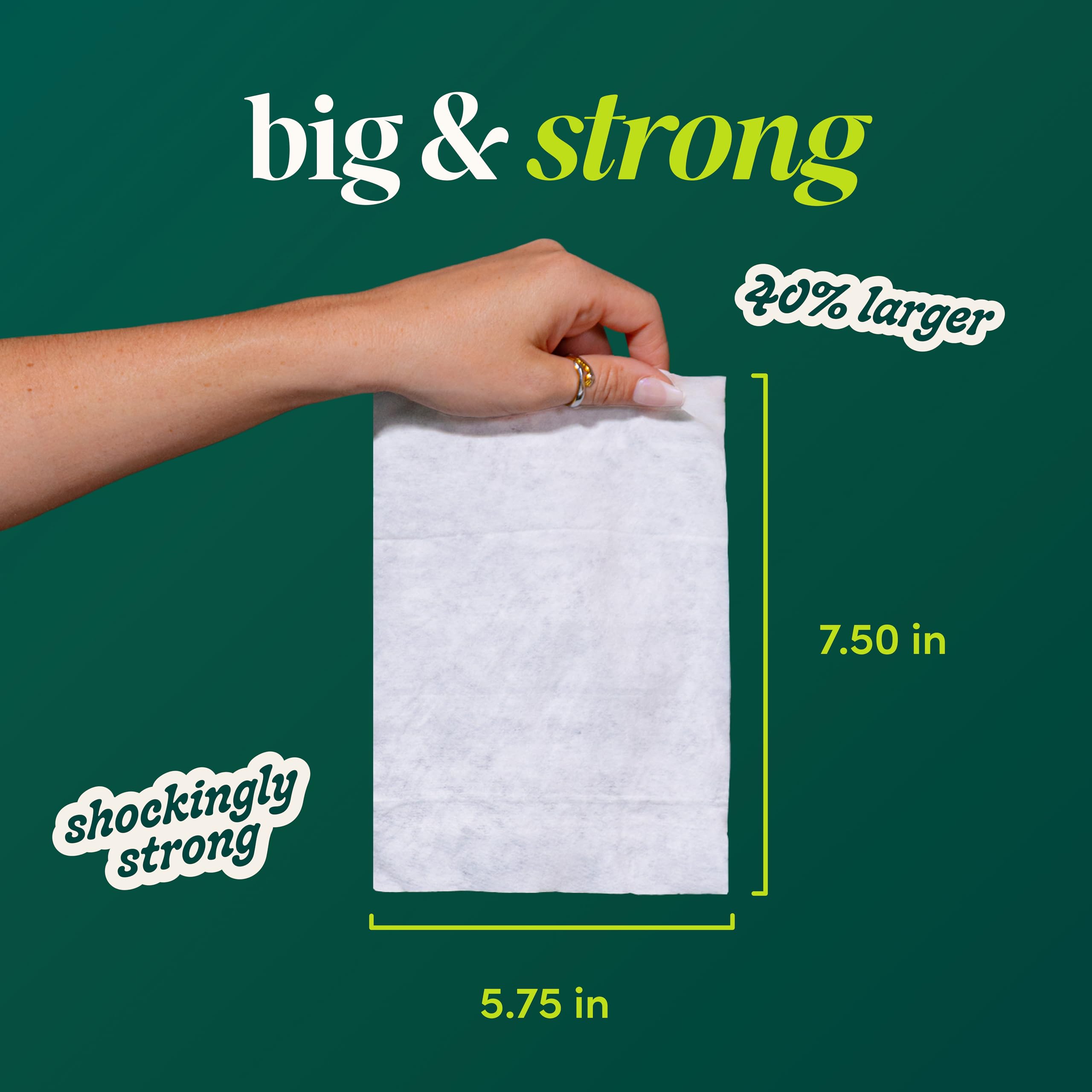 goodwipes toallita siendo sacada de paquete resellable para uso fuera de casa