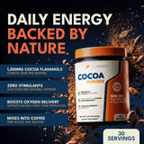 goorello polvo de cacao vista cercana, textura fina que facilita mezcla