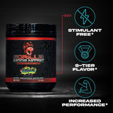 Gorilla Mind porción disuelta en vaso, demostrando mezclabilidad y color apetecible