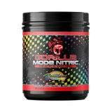 Gorilla Mode Nitric frontal del envase mostrando etiqueta y sabor Rainbow Sherbet
