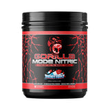 Gorilla Mode Nitric frente del envase mostrando etiqueta y beneficio de bombas musculares
