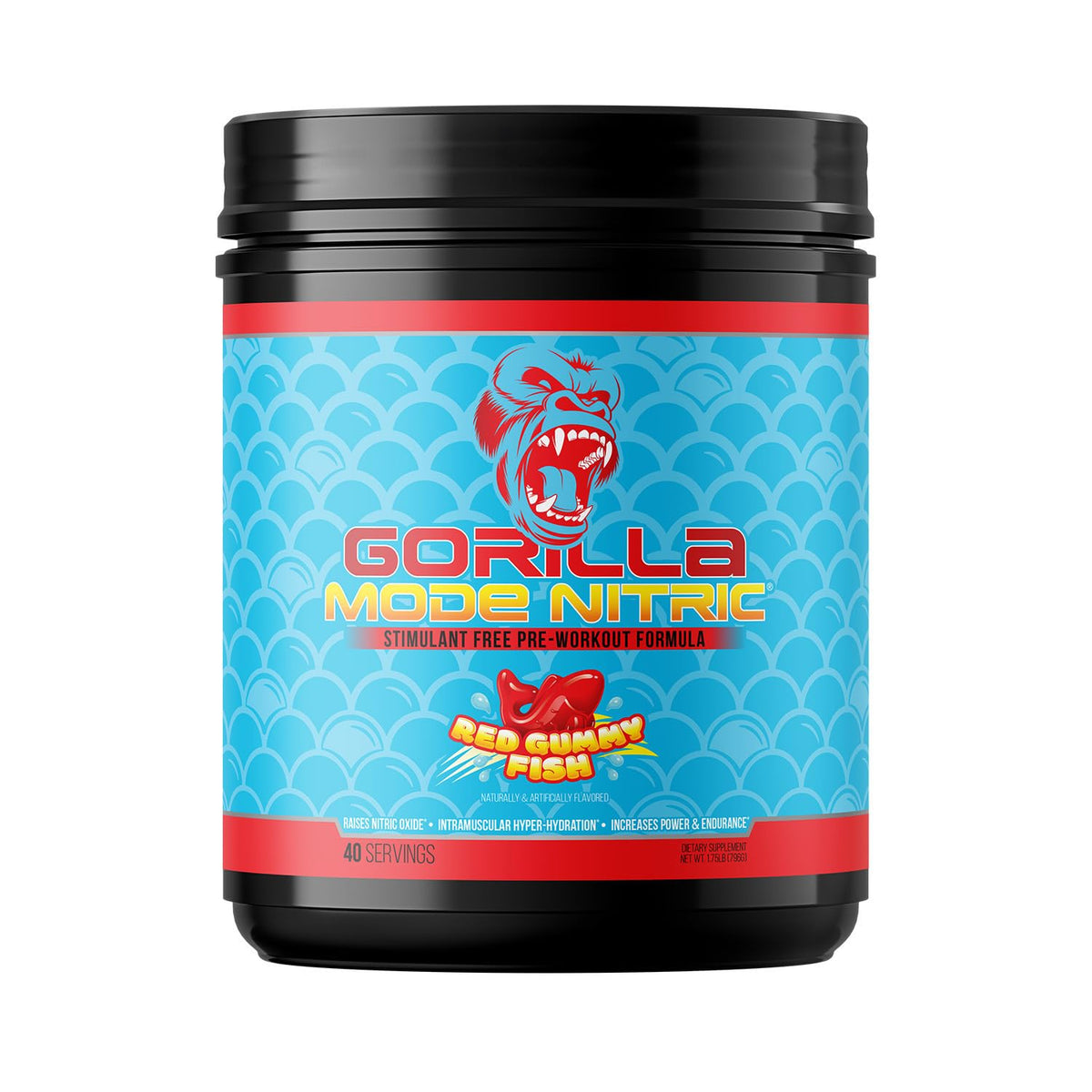 Gorilla Mind Gorilla Mode Nitric frente del envase mostrando etiqueta y beneficios