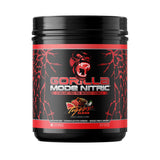 Gorilla Mode Nitric frontal del tarro mostrando diseño y sabor Tigers Blood, atractivo visual