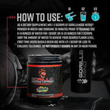 Gorilla Mind Gorilla Mode Nitric preparado en vaso con gran pump y sabor intenso