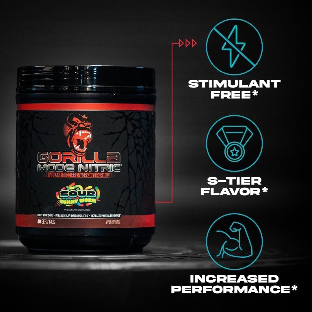 Gorilla Mode Nitric textura del polvo en primer plano para fácil disolución