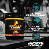 Gorilla Mind polvo textura cercana que demuestra mezcla fina y solubilidad