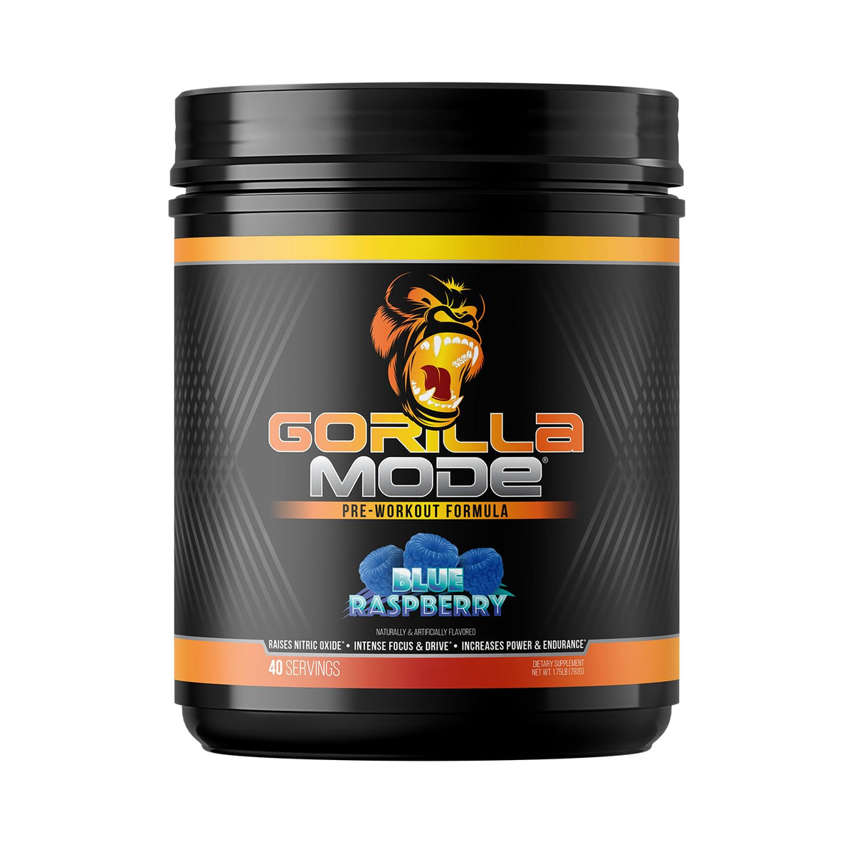 Gorilla Mind Gorilla Mode frente del envase mostrando etiqueta y beneficios