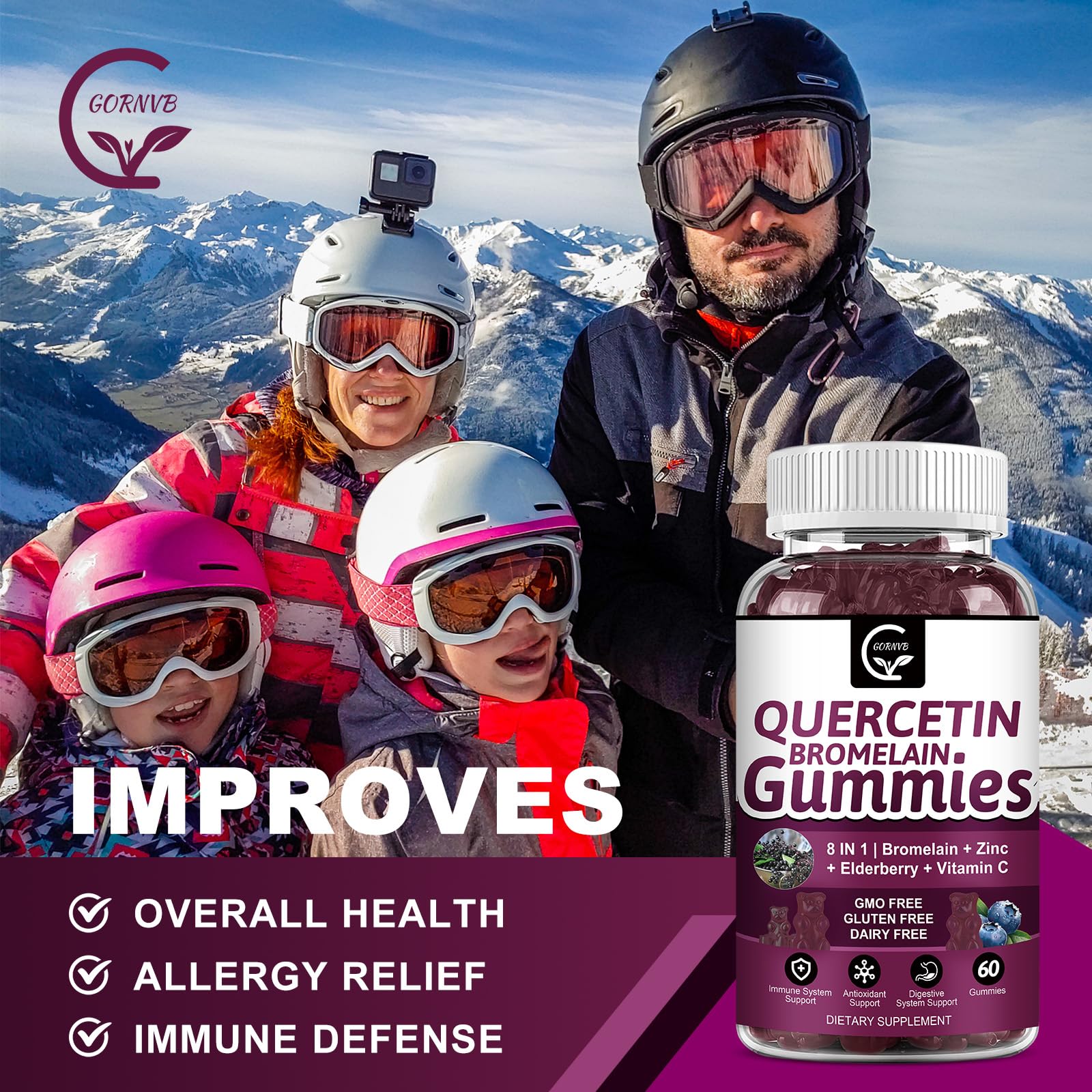 GORNVB etiqueta nutricional legible con información de ingredientes clave