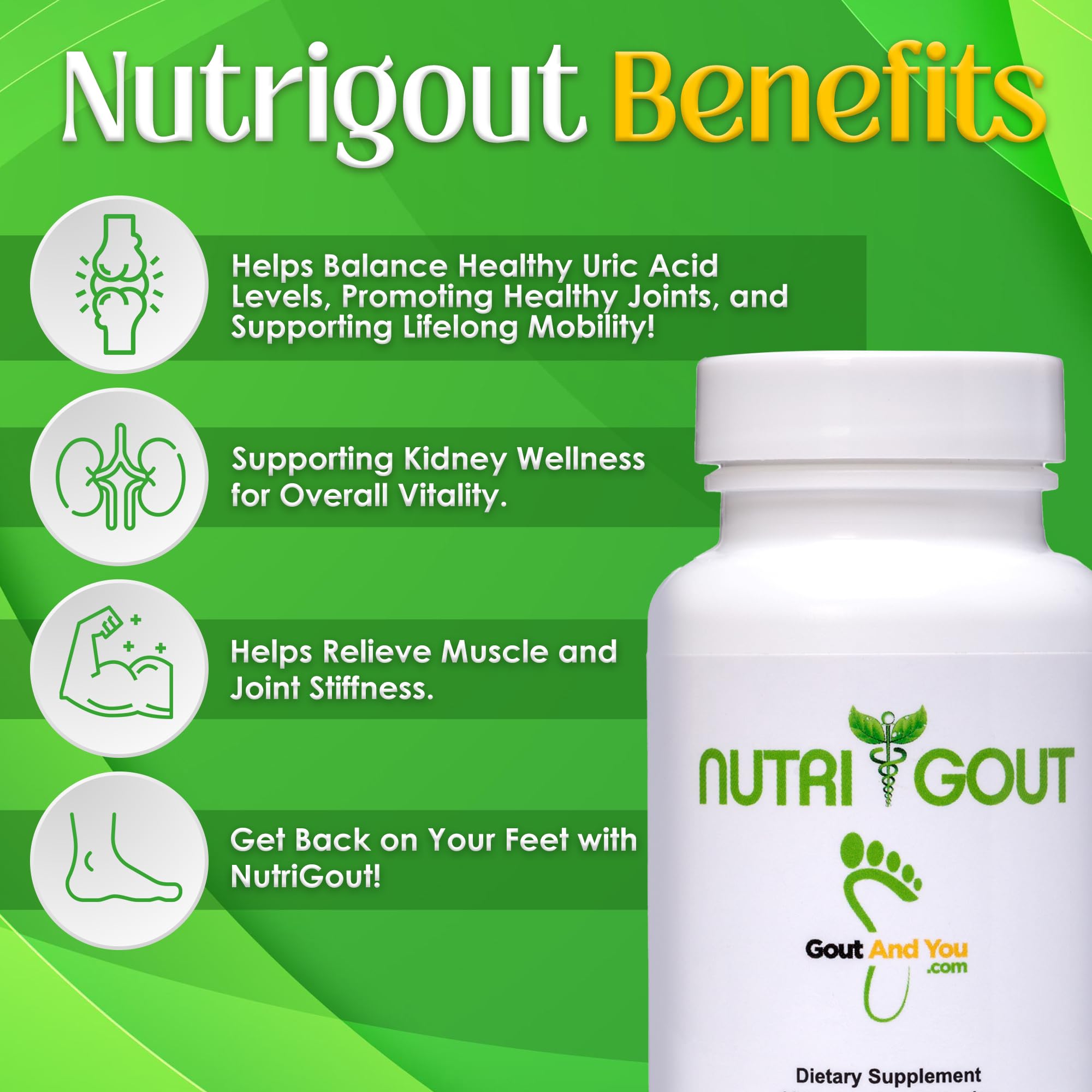 Gout and You cápsulas en primer plano textura fácil de tragar