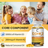 GPGP GreenPeople etiqueta nutricional con dosis de D3 y K2 claras