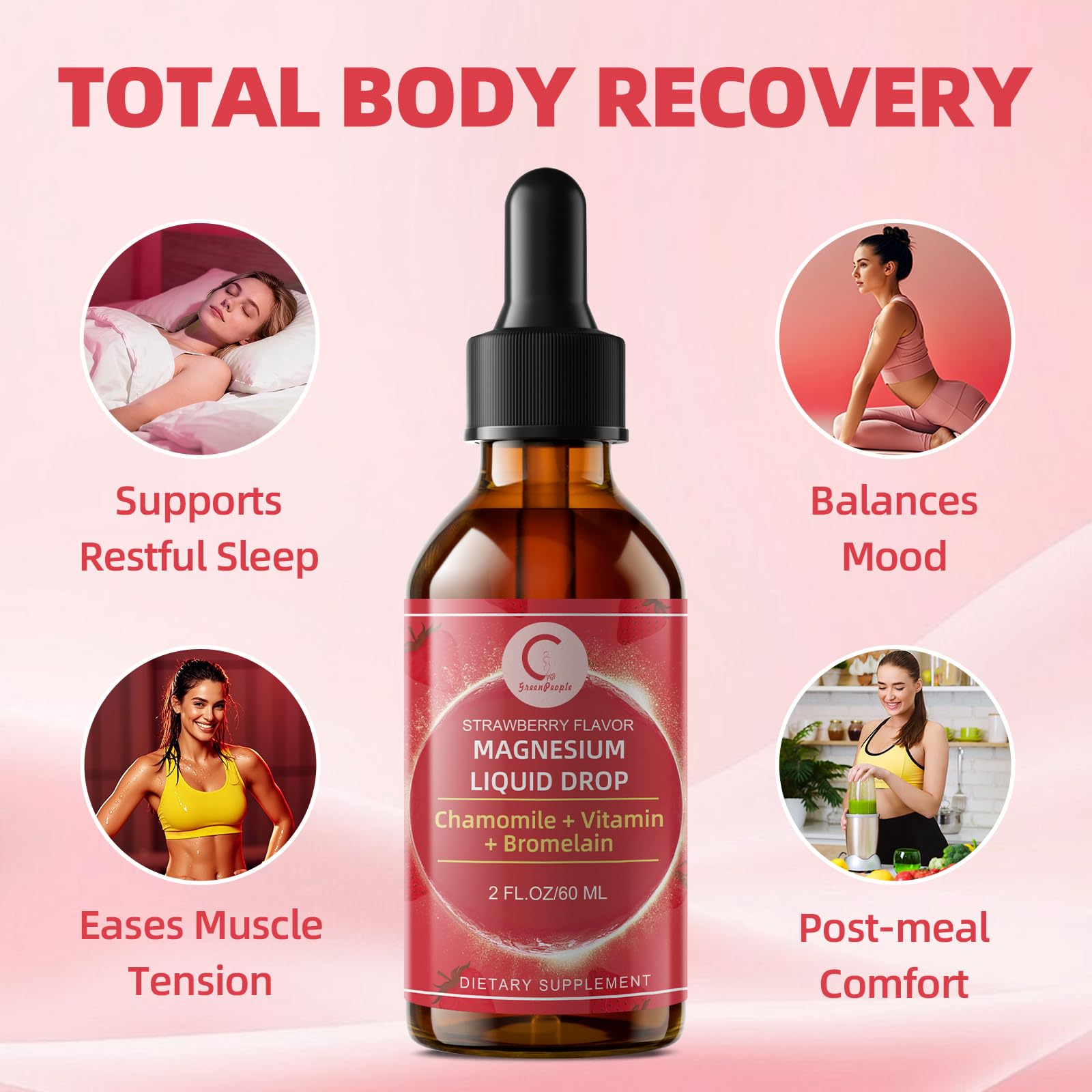 GPGP GreenPeople primeros planos de manzanilla, espino y jengibre para apoyo natural